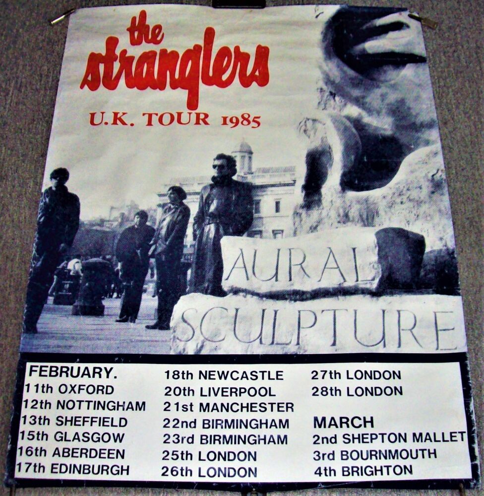 THE STRANGLERS REALLY STUNNING 'AURAL SCULPTURE' U.K. PROMO TOUR POSTER 198