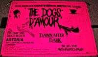 THE DOGS D'AMOUR STUNNING CONCERT POSTER FRIDAY 9th DECEMBER 1988 ASTORIA LONDON