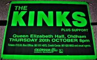 THE KINKS CONCERT POSTER THURSDAY 20th OCTOBER 1994 QUEEN ELIZABETH HALL OLDHAM