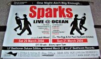 SPARKS ABSOLUTELY FABULOUS CONCERTS POSTER FOR MARCH 2004 OCEAN THEATRE HACKNEY