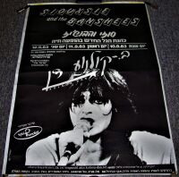 SIOUXSIE AND THE BANSHEES SUPERB CONCERTS POSTER SEPTEMBER 1983 TEL AVIV ISRAEL