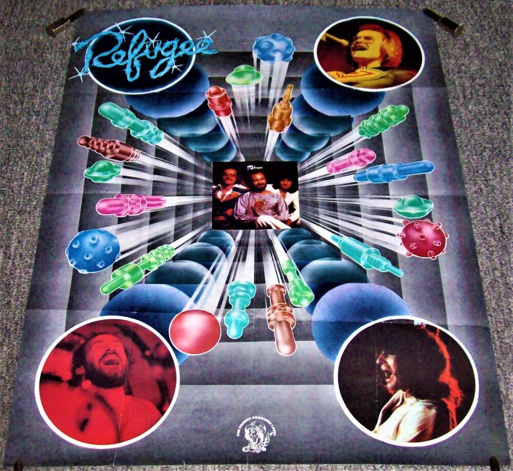 REFUGEE STUNNING U.K. RECORD COMPANY PROMO POSTER SELF TITLED DEBUT ALBUM 1