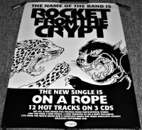 ROCKET FROM THE CRYPT U.K. RECORD COMPANY PROMO POSTER 'ON A ROPE' SINGLE 1996
