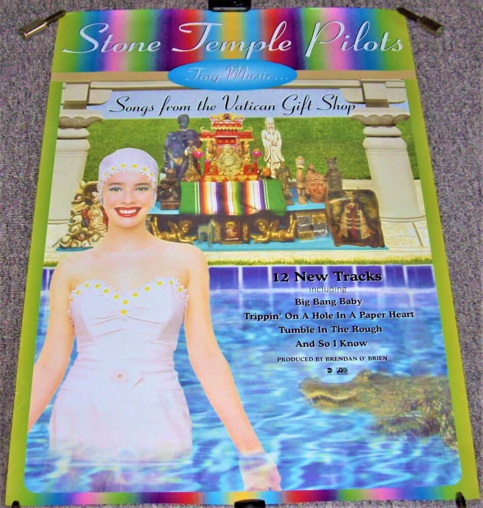 STONE TEMPLE PILOTS U.K. PROMO POSTER 'TINY MUSIC-VATICAN GIFT SHOP' ALBUM 