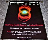 PEARL JAM U.K. RECORD COMPANY PROMO & CONCERTS POSTER FOR 'BINAURAL' ALBUM 2000