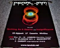 PEARL JAM U.K. RECORD COMPANY PROMO & CONCERTS POSTER FOR 'BINAURAL' ALBUM 2000