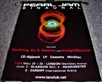 PEARL JAM U.K. RECORD COMPANY PROMO & CONCERTS POSTER FOR 'BINAURAL' ALBUM 2000