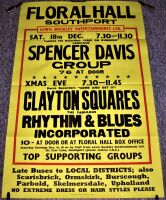 SPENCER DAVIS GROUP CONCERT POSTER SAT 18th DEC 1965 FLORAL HALL SOUTHPORT U.K.