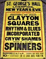CLAYTON SQUARES RHYTHM & BLUES INCORPORATED SPINNERS CONCERT POSTER 31 DEC 1965