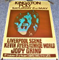 LIVERPOOL SCENE KEVIN AYERS CONCERT POSTER SAT 2nd MAY 1970 KINGSTON POLY U.K.