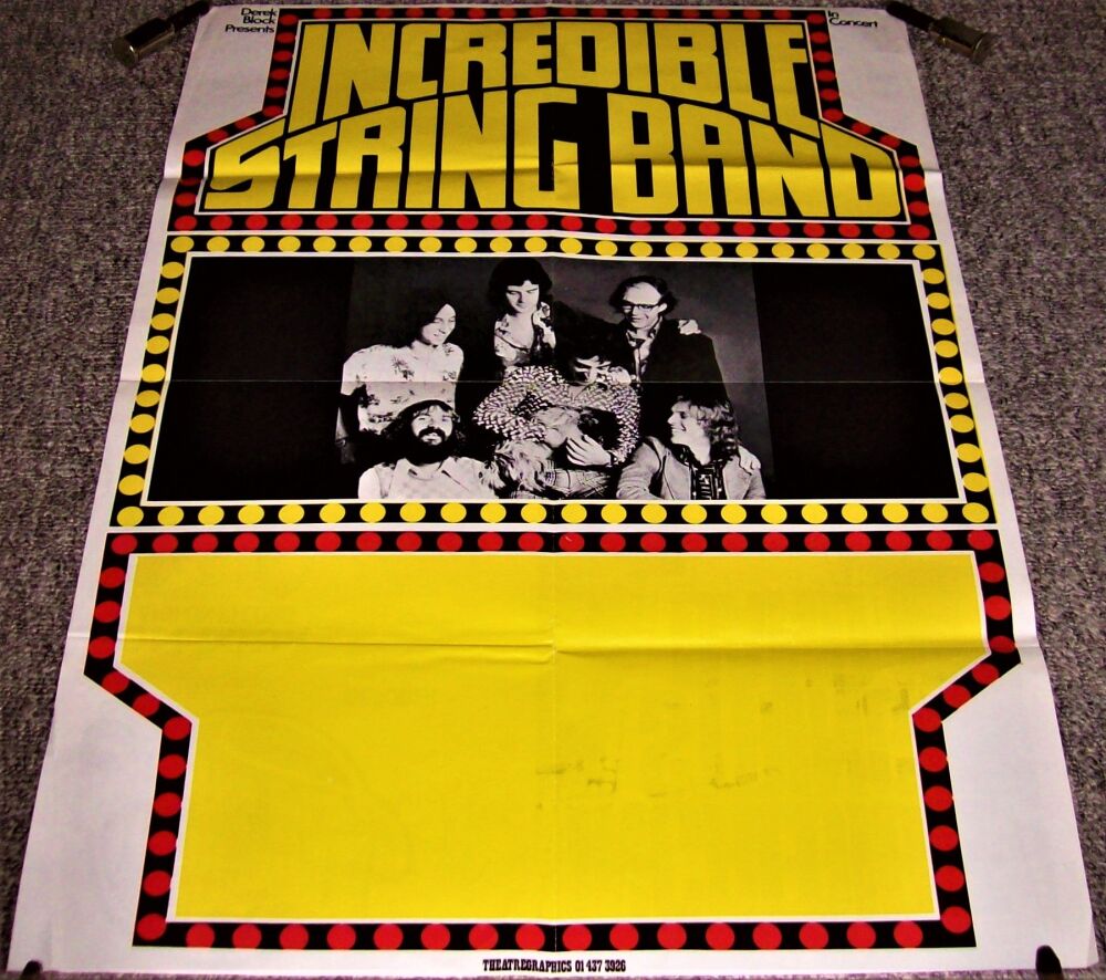 THE INCREDIBLE STRING BAND FABULOUS RARE U.K. REC COM TOUR 'POSTERGRAMME' 1