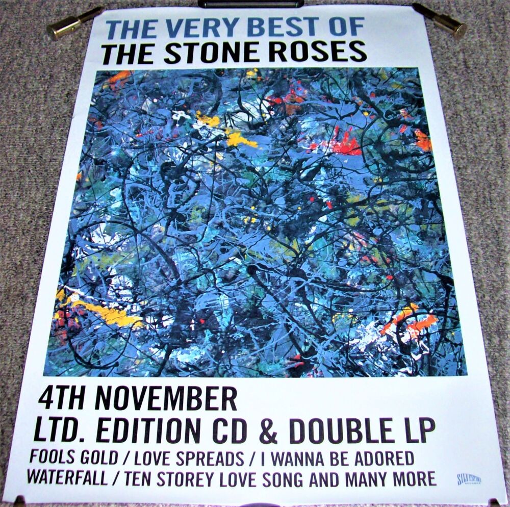 THE STONE ROSES U.K. RECORD COMPANY PROMO POSTER 'THE VERY BEST OF' ALBUM 2