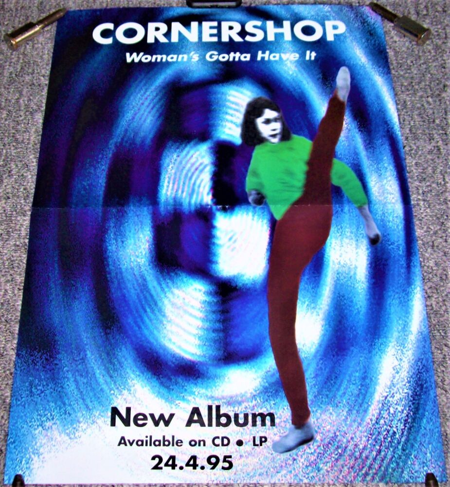 CORNERSHOP U.K. RECORD COMPANY PROMO POSTER 'WOMAN'S GOTTA HAVE IT' ALBUM 1