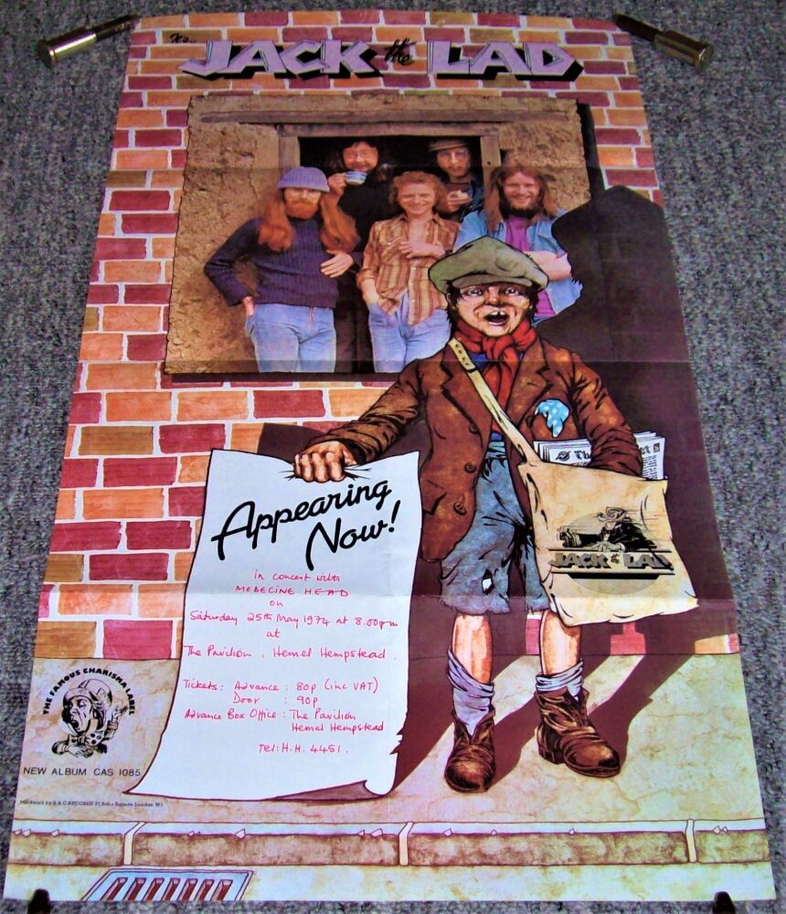 JACK THE LAD U.K. RECORD COMPANY PROMO-CONCERT POSTER 'IT'S JACK THE LAD' A