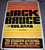 CREAM JACK BRUCE RARE CONCERT POSTER WED 1st DEC 1971 THE STADIUM LIVERPOOL U.K.
