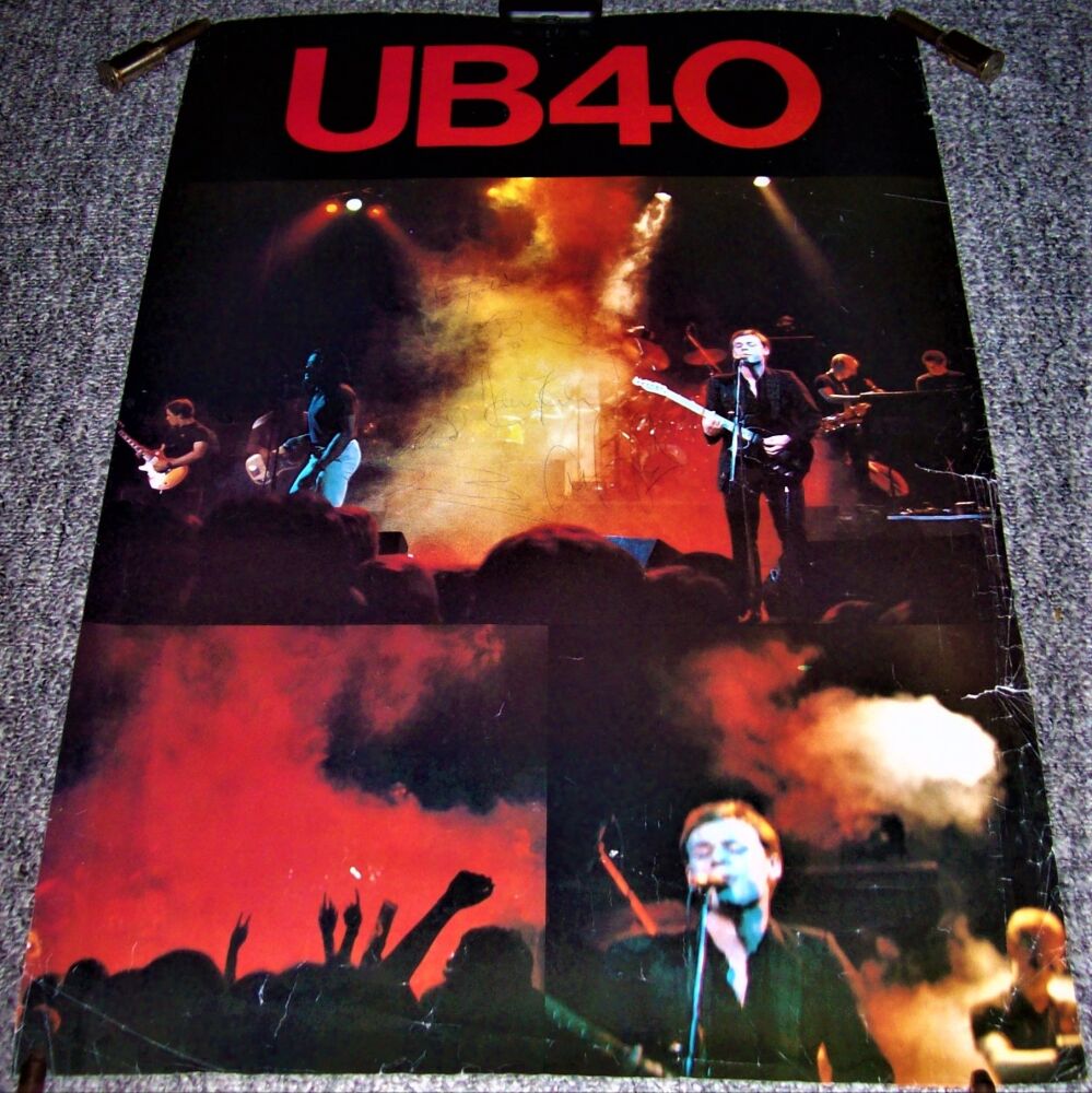 UB40 ABSOLUTELY STUNNING AND RARE AUTOGRAPHED U.K. LIVE PERSONALITY POSTER 