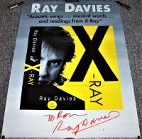 THE KINKS RAY DAVIES AUTOGRAPHED CONCERT-EVENT PROMO POSTER 'X-RAY' BOOK 1994