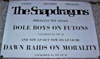 THE SNAPDRAGONS RARE U.K. REC COM PROMO POSTER 'DOLE BOYS ON FUTONS' SINGLE 1989