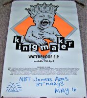 KINGMAKER RARE UK RECORD COMPANY PROMO & TOUR BLANK POSTER 'WATERPROOF EP' 1991