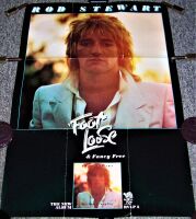 ROD STEWART SUPER UK REC COM PROMO POSTER 'FOOT LOOSE AND FANCY FREE' ALBUM 1977