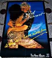 ROD STEWART U.K. RECORD COMPANY PROMO POSTER 'BLONDES HAVE MORE FUN' ALBUM 1978