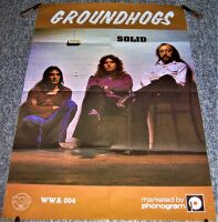 GROUNDHOGS STUNNING AND RARE U.K. RECORD COMPANY PROMO POSTER 'SOLID' ALBUM 1974