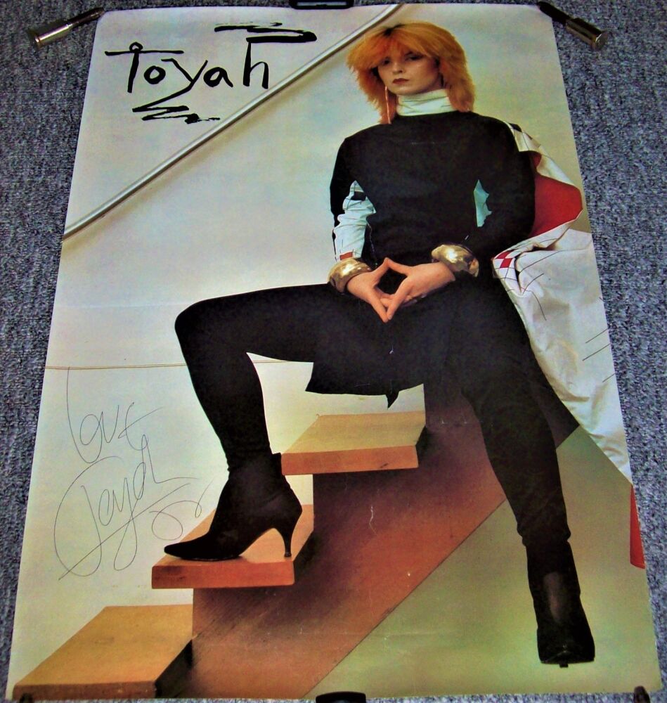 TOYAH ABSOLUTELY STUNNING AND RARE AUTOGRAPHED U.K. PERSONALITY POSTER 1981