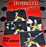 DR. FEELGOOD U.K. RECORD COMPANY PROMO POSTER 'AS IT HAPPENS' LIVE ALBUM 1979
