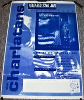 THE CHARLATANS U.K. REC COM PROMO & TOUR POSTER 'INDIAN ROPE' DEBUT SINGLE 1990