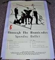 SPANDAU BALLET UK RECORD COMPANY PROMO-TOUR POSTER 'THROUGH THE BARRICADES' 1986