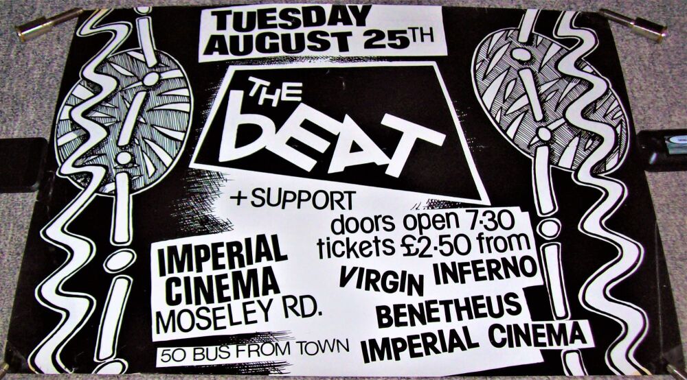 THE BEAT RARE CONCERT POSTER TUESDAY 25th AUGUST 1981 IMPERIAL CINEMA BIRMI