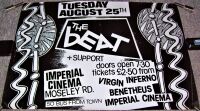 THE BEAT RARE CONCERT POSTER TUESDAY 25th AUGUST 1981 IMPERIAL CINEMA BIRMINGHAM