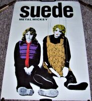 SUEDE STUNNING RARE U.K. RECORD COMPANY PROMO POSTER 'METAL MICKEY' SINGLE 1992