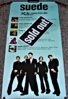 SUEDE STUNNING RARE  'SOLD OUT' CONCERTS POSTER FOR ICA EXHIBITION CENTRE 2003