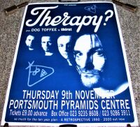 THERAPY? CONCERT POSTER THURSDAY 9th NOVEMBER 2000 PYRAMIDS CENTRE PORTSMOUTH UK