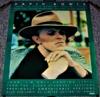 DAVID BOWIE UK REC COM PROMO POSTER 'JOHN I'M ONLY DANCING (AGAIN)' SINGLE 1979