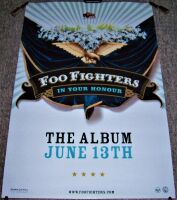 FOO FIGHTERS SUPERB U.K. RECORD COMPANY PROMO POSTER 'IN YOUR HONOUR' ALBUM 2005