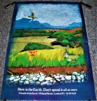 FRIENDS OF THE EARTH ABSOLUTELY STUNNING AND RARE PROMOTIONAL POSTER FROM 1973