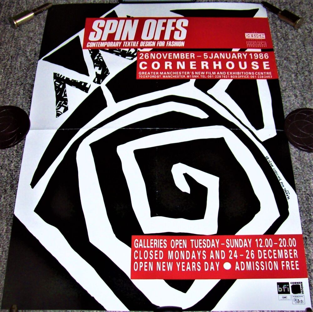 CORNER HOUSE GALLERY MANCHESTER STUNNING RARE 'SPIN OFFS' PROMO POSTER FROM