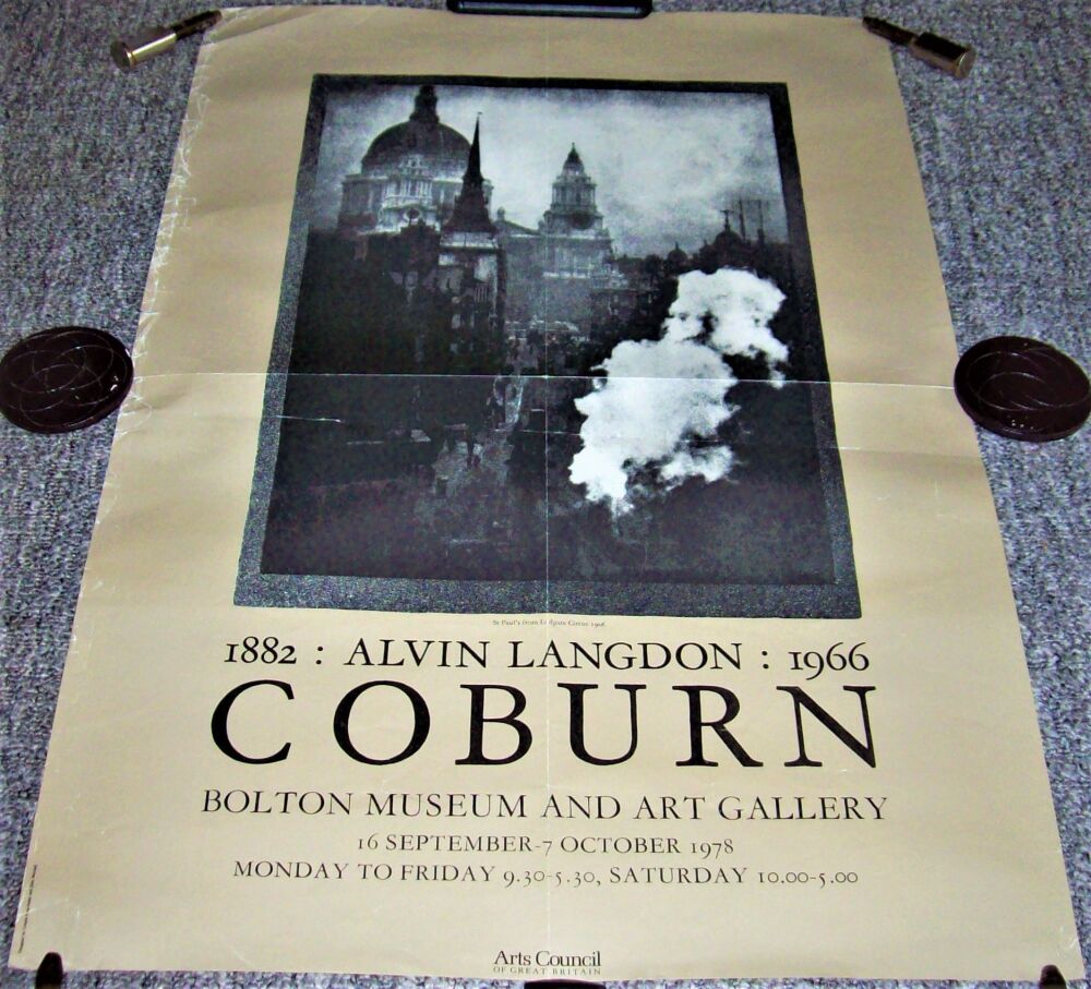 BOLTON MUSEUM AND ART GALLERY STUNNING AND RARE 'COBURN' PROMO POSTER FROM 