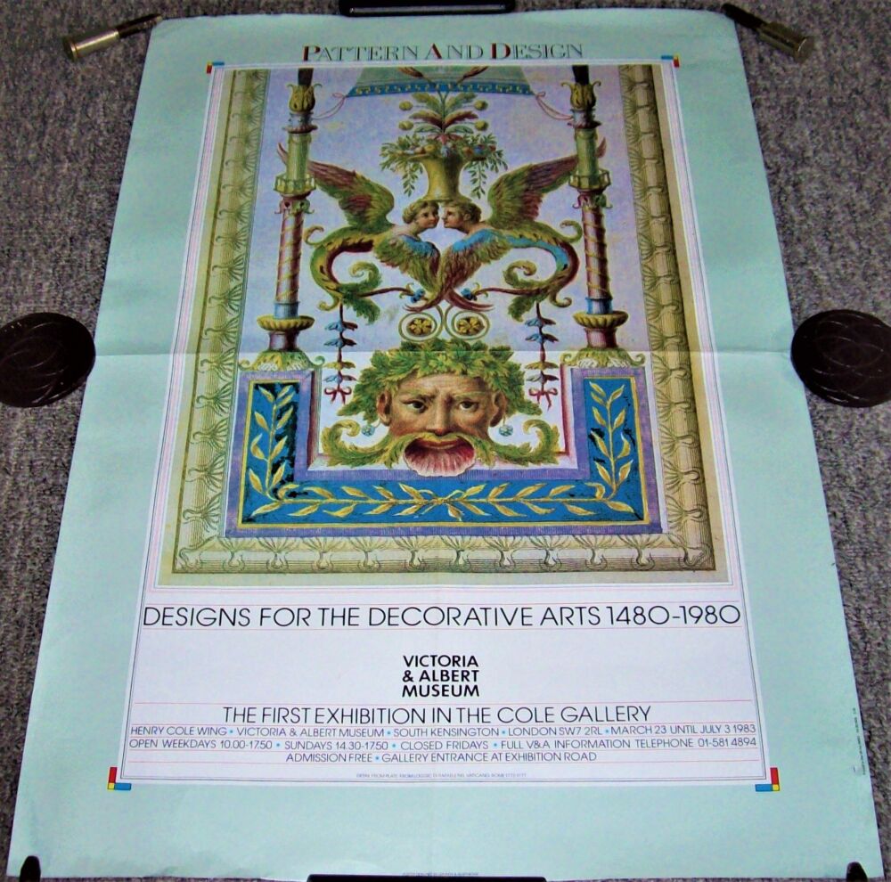 V&A MUSEUM ABSOLUTELY SUPERB & RARE 'PATTERN AND DESIGN' PROMO POSTER FROM 