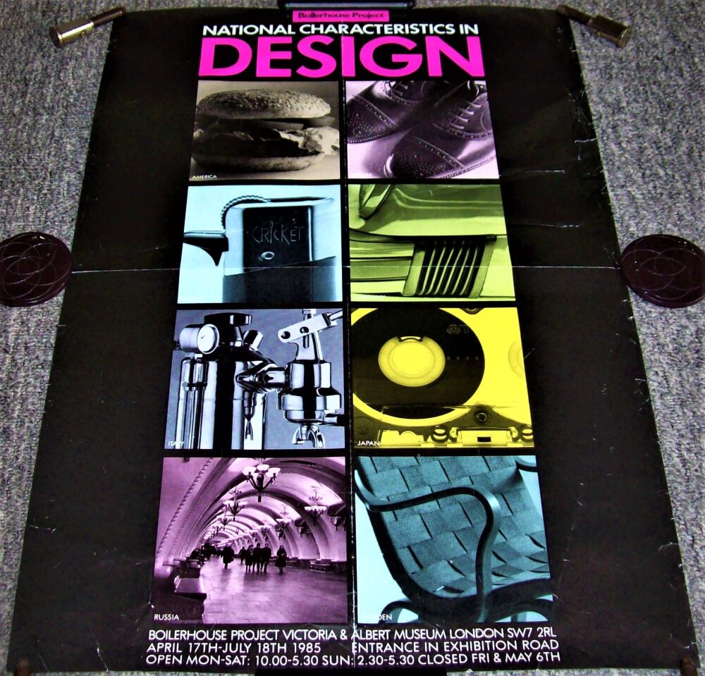 V&A MUSEUM REALLY SUPERB 'NATIONAL CHARACTERISTICS IN DESIGN' PROMO POSTER 