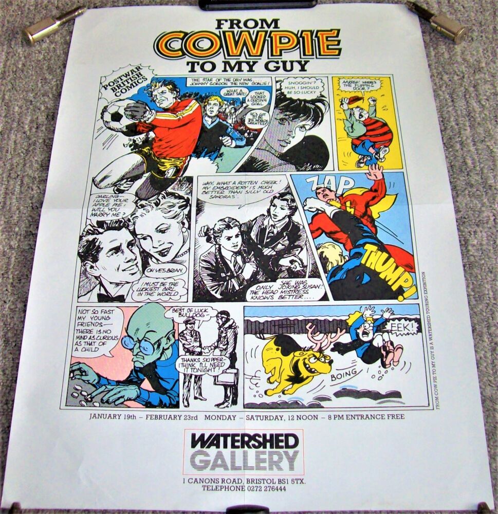 WATERSHED GALLERY BRISTOL RARE 'FROM COWPIE TO MY MY GUY' EXHIBITION POSTER