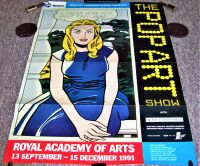 ROYAL ACADEMY OF ARTS REALLY STUNNING 'THE POP ART SHOW' EXHIBITION POSTER 1991