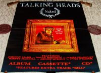 TALKING HEADS STUNNING RARE U.K. RECORD COMPANY PROMO POSTER 'NAKED' ALBUM 1988