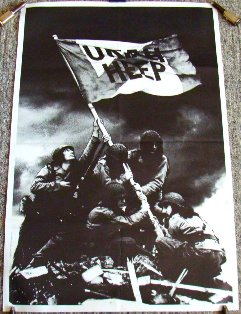 URIAH HEEP REALLY FABULOUS UK RECORD COMPANY PROMO POSTER 'CONQUEST' ALBUM 