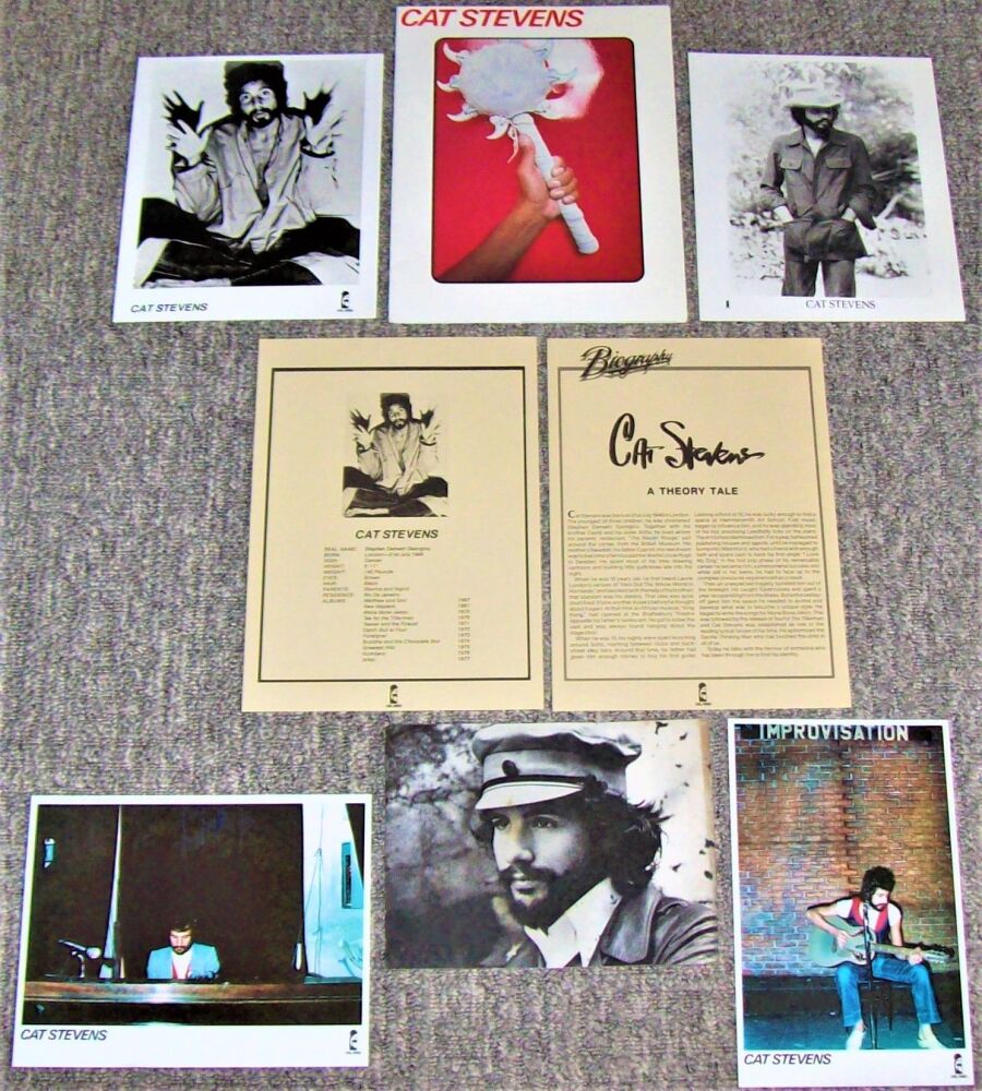 CAT STEVENS U.K. REC COM PROMO PRESS KIT 'IZITSO' & 'BACK TO EARTH' ALBUMS 