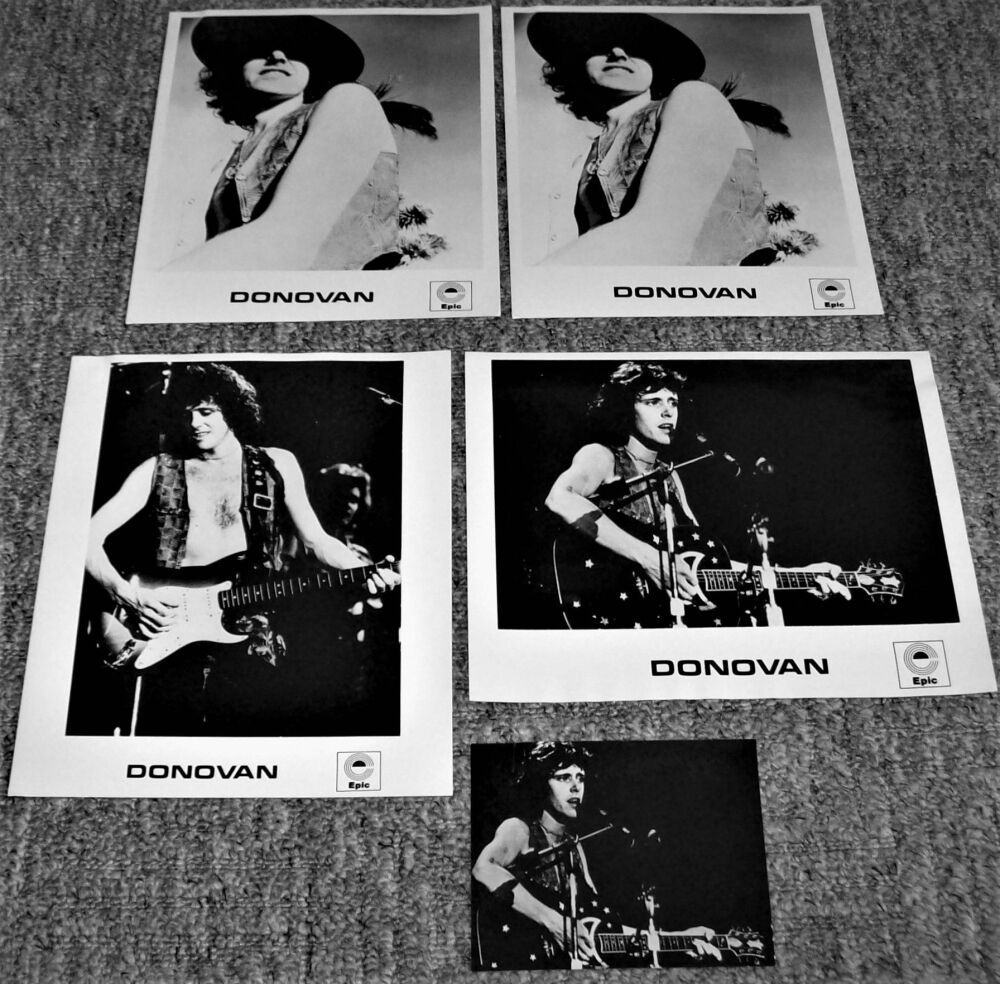 DONOVAN ABSOLUTELY STUNNING RARE UK RECORD COMPANY PROMOTIONAL PHOTOGRAPHS 