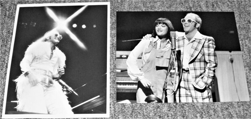 ELTON JOHN STUNNING AND RARE 2 X U.K. RECORD COMPANY PROMO PHOTOS FROM 1970