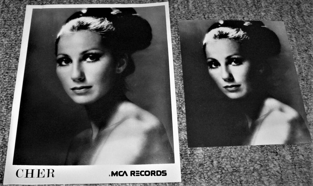 CHER ABSOLUTELY STUNNING & RARE U.K. RECORD COMPANY PROMO PHOTOGRAPHS FROM 